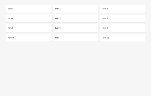 3-Column Responsive List Grid for Modern Web Layouts