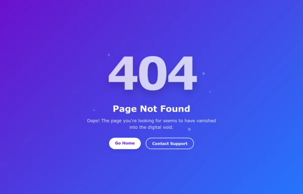 404 Page Not Found Template