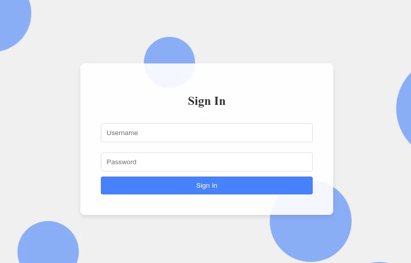 Animated Blob Background Sign-In Page