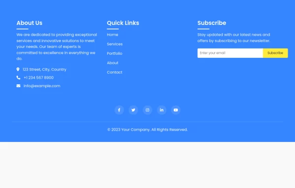 Animated Footer with Gradient Effects