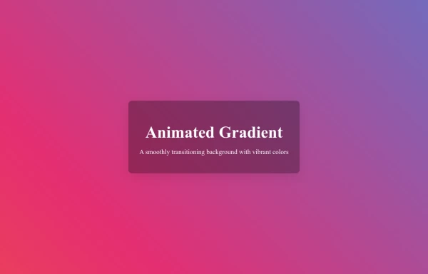 Animated Gradient Background with Color Shifting Effect