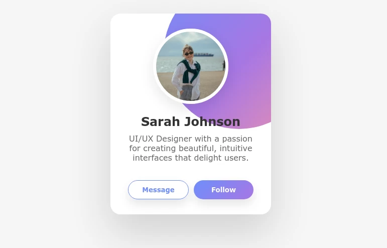 Animated User Profile card