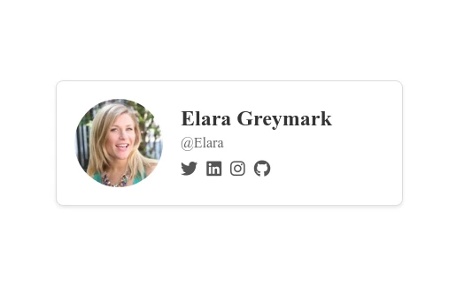 Author Profile Card with Social Media Links