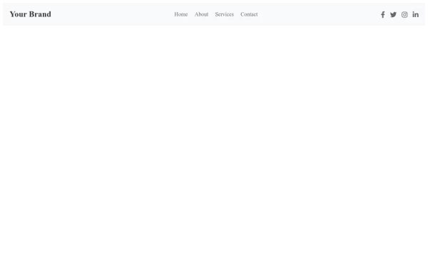 Basic Footer with Social media Icons