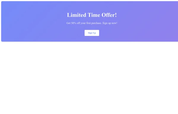 Call-to-Action Banner with Gradient Background