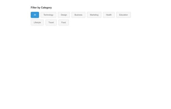 Category Filter Component with Clickable Tags