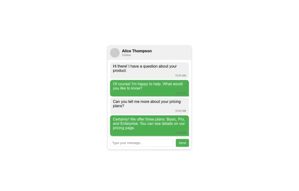 Chat Box Mockup