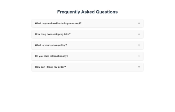 Collapsible Q&A Widget for Websites