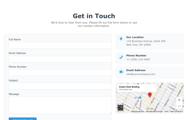 Contact Form with Map Integration