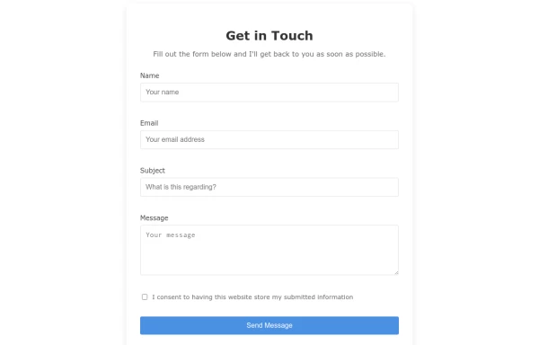 Contact Form with Real-time Validation