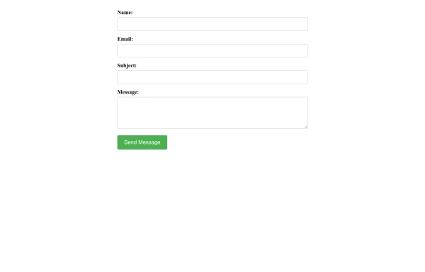 Contact Us Form Simple Template