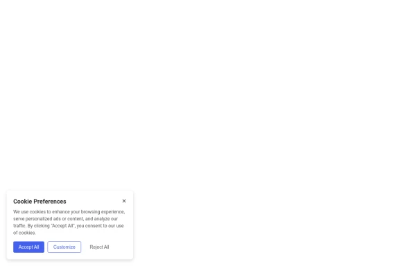 Cookie Preferences Banner for Websites