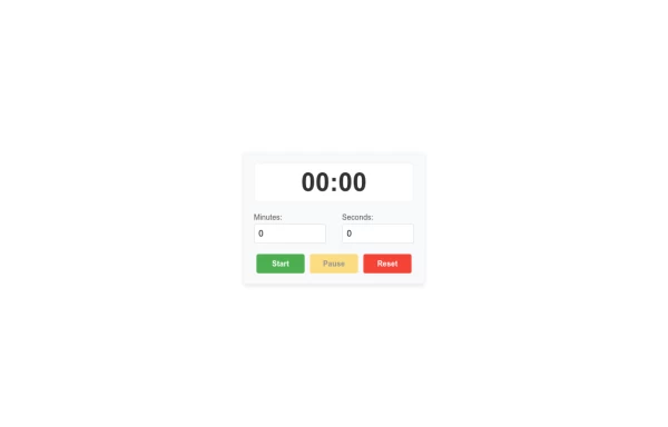 Countdown Timer with Start/Stop Controls