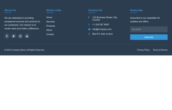 CSS footer