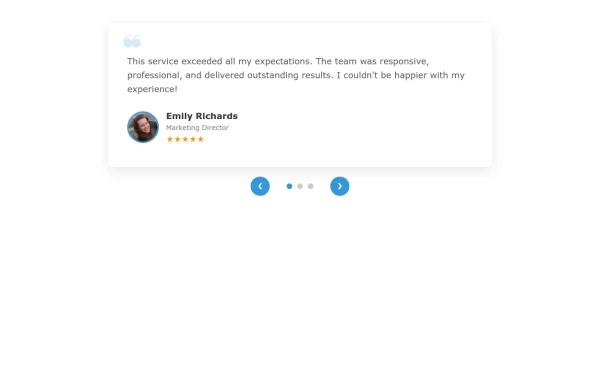 Customer Review Testimonial Carousel