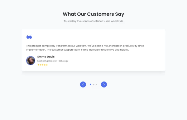 Customer Testimonial Carousel