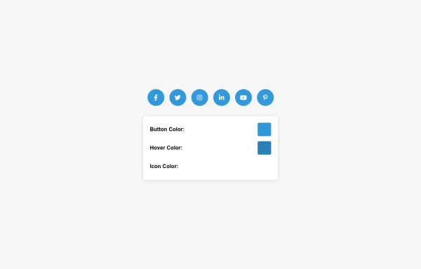Customizable Mono-Color Social Buttons