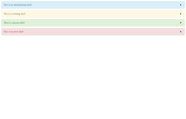 Dismissible Alerts