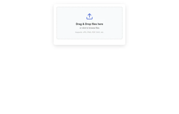 Drag & Drop File Upload Component