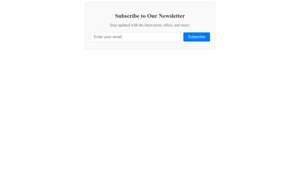 Elegant Newsletter Signup Form