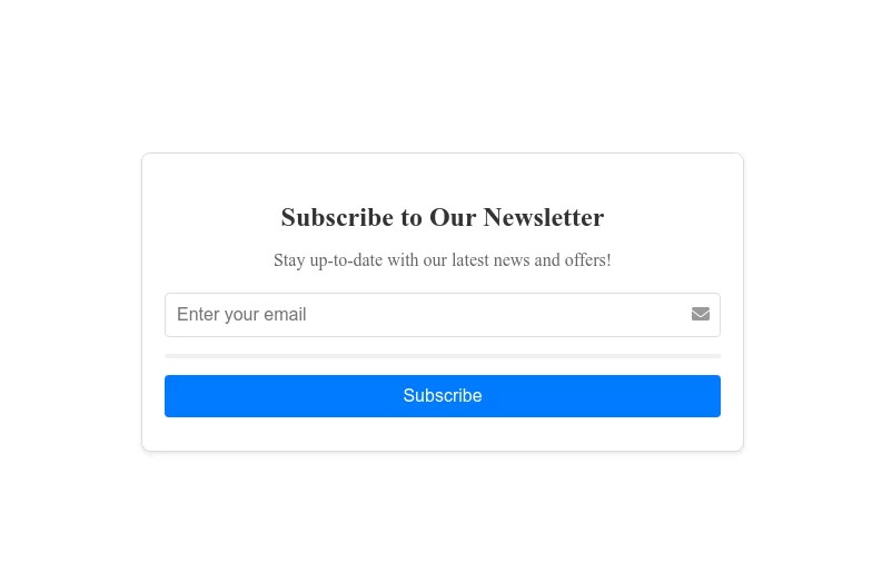 Elegant Newsletter Subscription Form