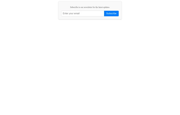 Email Subscribe Form with Animated Button
