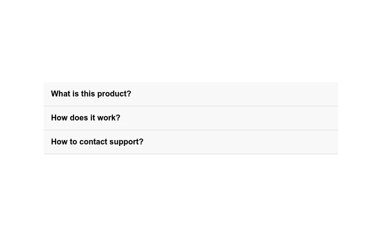 FAQ Accordion