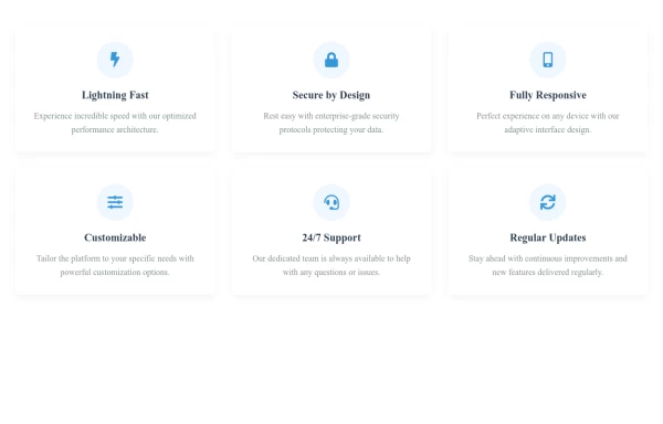  Feature Cards with Hover Effects