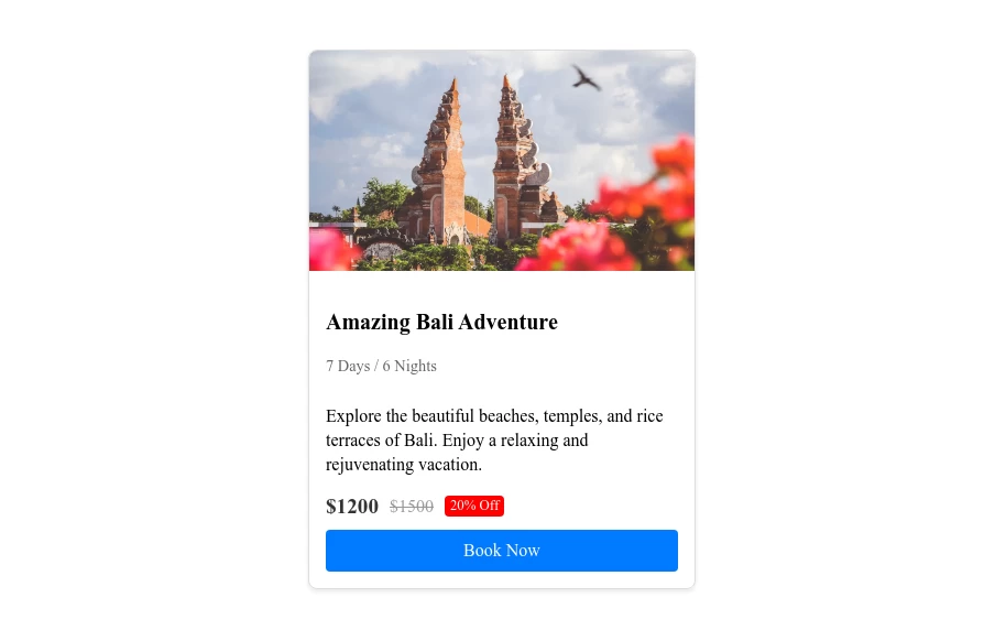 Featured Tour Package Card