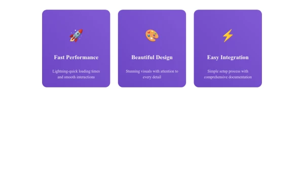 Features cards
