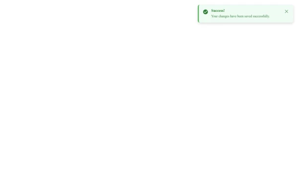 Fixed Top-Right Alert Notification Component
