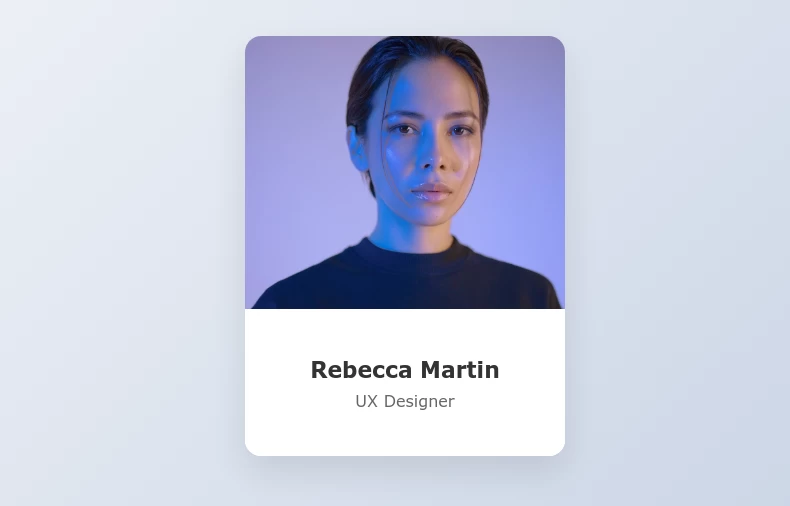 Flip Animation Profile Info Card