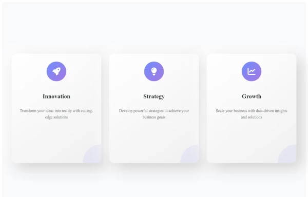 Floating Content Cards with 3D Effects