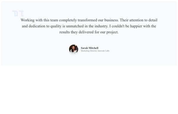 Full-Width Customer Testimonial Showcase