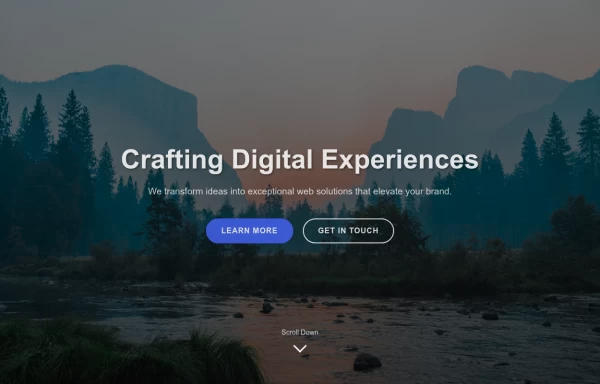 Fullscreen Hero Section with Modern Parallax Effect