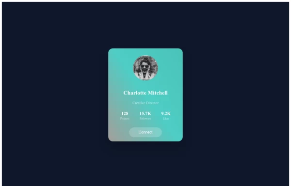 Gradient Morphing Card with 3D Hover Effect