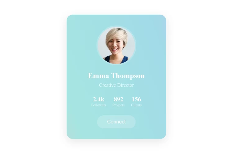 Gradient Morphing Card with Hover Animation