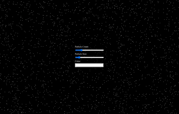 Interactive 3D Particle Background