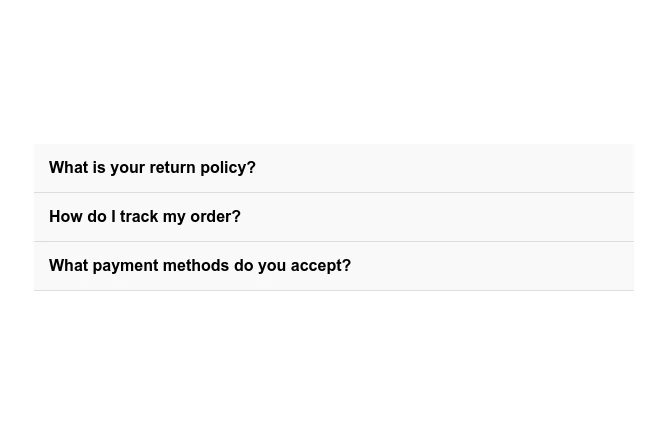 Interactive FAQ Accordion