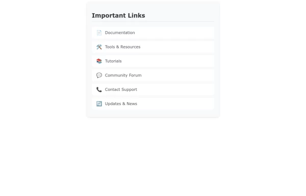Interactive Hover Effect Navigation Links