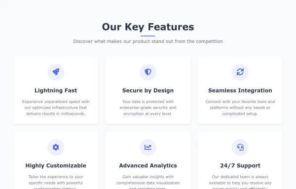 Key Features Section
