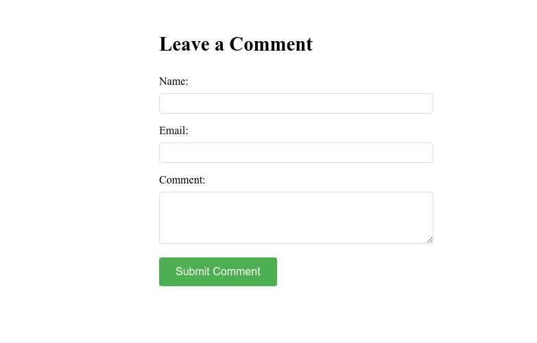 Leave a Comment Section