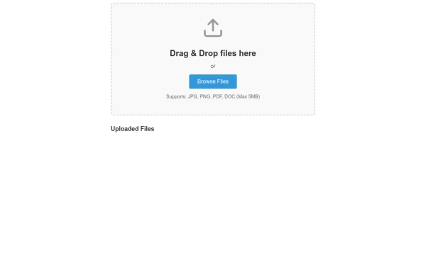 Modern Drag & Drop File Upload Component