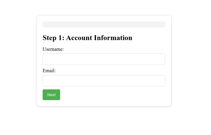 Multi-Step Form with Progress Bar