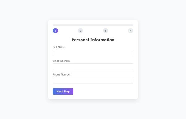 Multi-Step Form with Progress Tracke