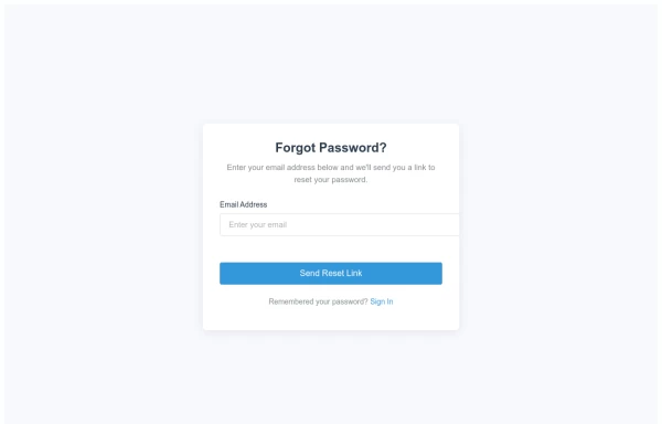 Password Reset Request Form