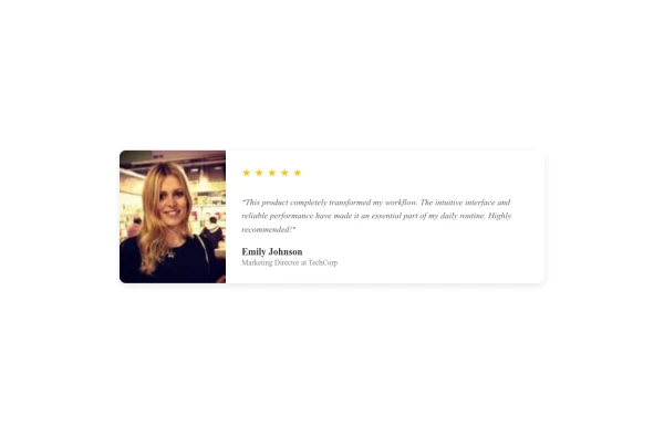 Professional Customer Testimonial Card with User Image