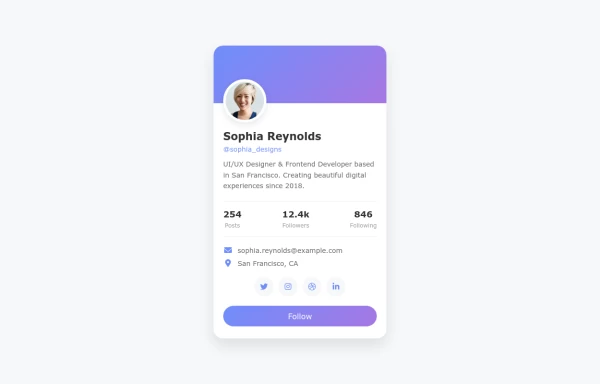 Profile Information Card