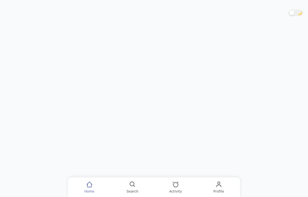 Responsive Bottom Navigation Bar with Light & Dark Modes