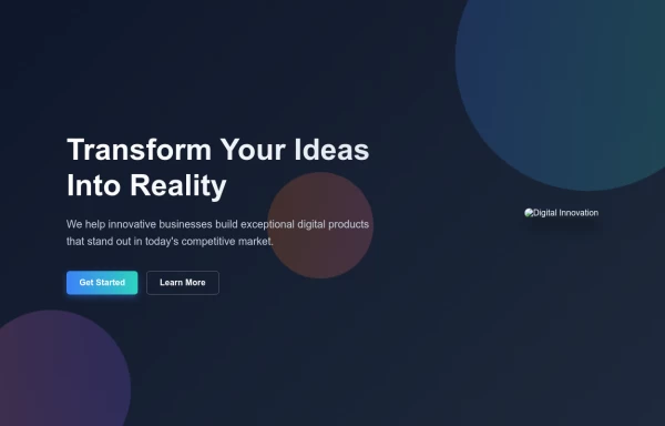 Responsive Hero Banner with Floating Elements